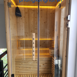 Phòng Sauna gỗ thông trắng Phần Lan  1m3 x 1m x2m1
